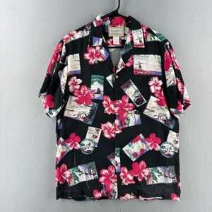 Vintage Kakaheo Hawaiian Shirt Mens Medium Rayon Aloha 80s Made‎ in USA